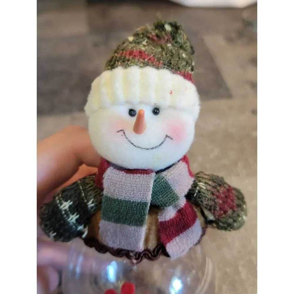 Plush Snowman mini container Xmas‎ decor
